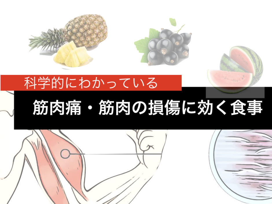 筋肉痛 筋肉の損傷に効く食事 Movement Design